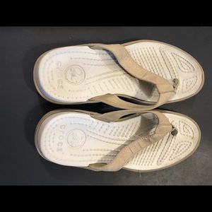 Two pair crocs flip flops size 6